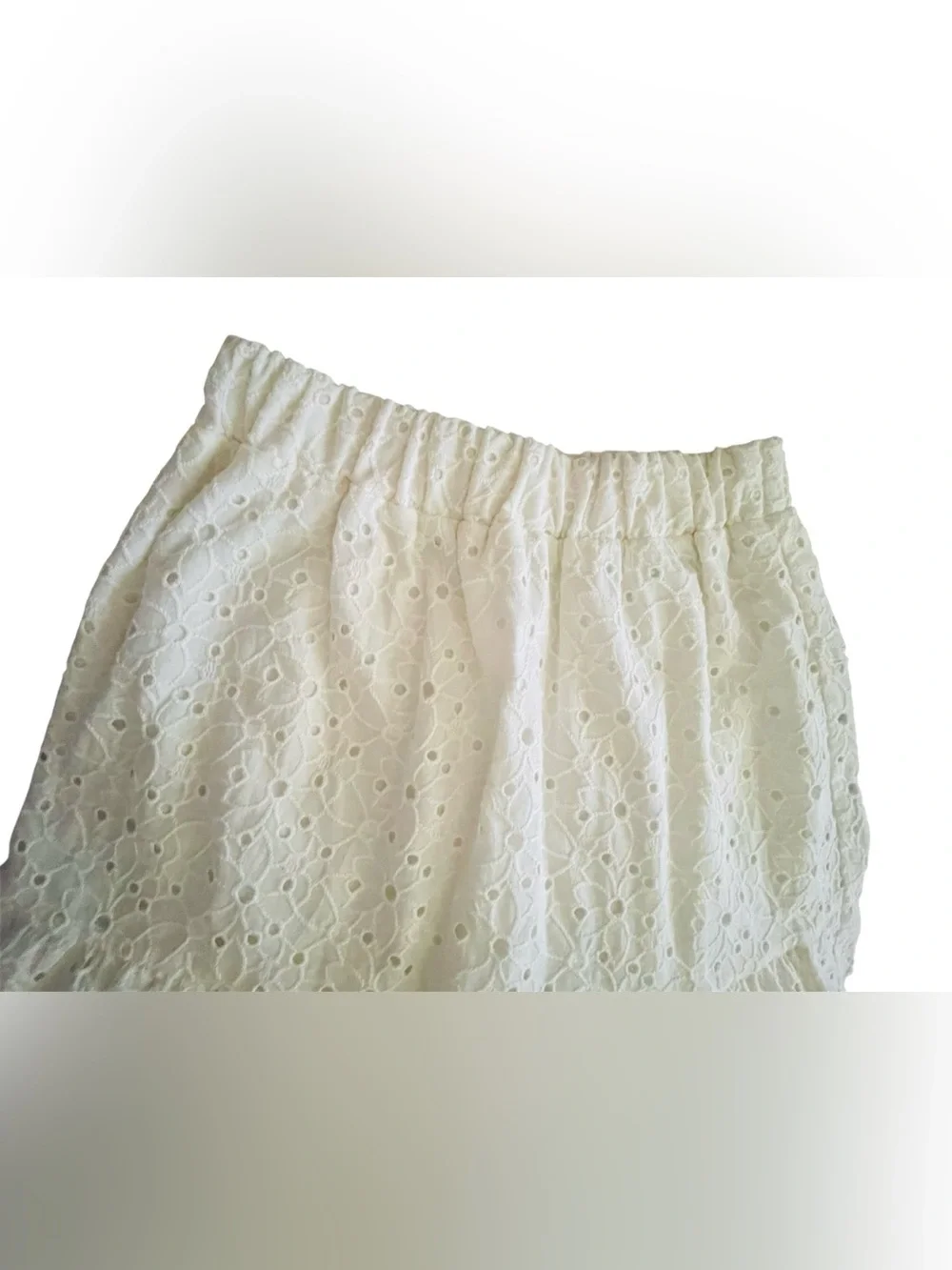 Zara White Eyelet Tiered Maxi Skirt - Picture 3 of 7